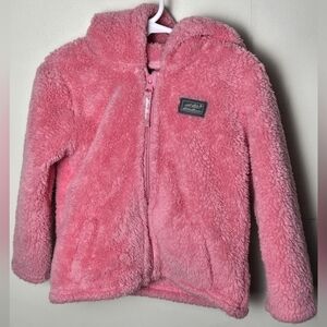 Infant Girl's Eddie Bauer Sherpa Full Zip Hoodie Coat, Size 24 Months
